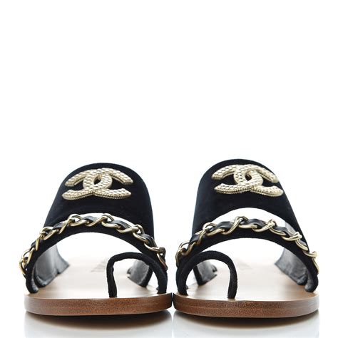 chanel black mules 2018|chanel ivory sandals sale.